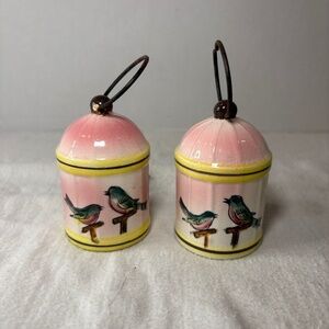 Vintage Napco Giftcraft Hanging Bird Cage Salt & Pepper Shaker Set
